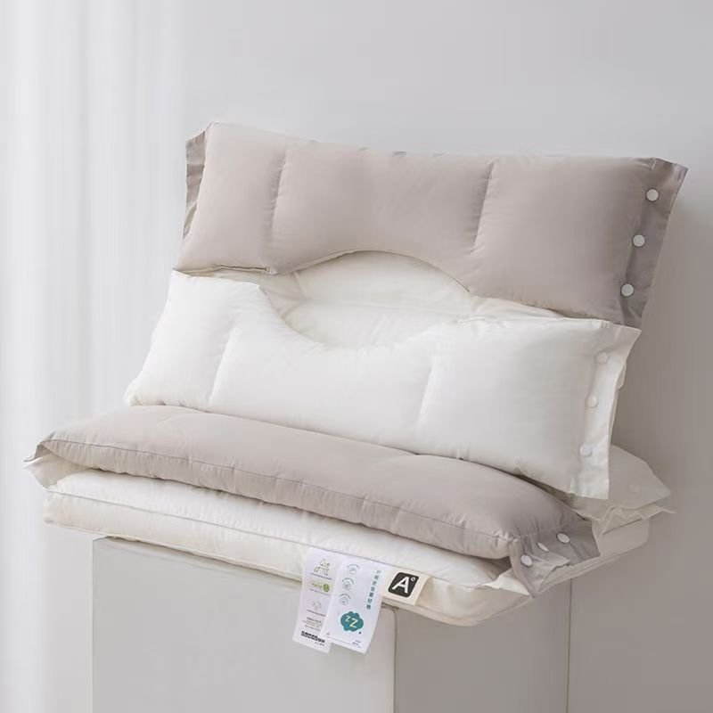 3-in-1 Double-Layer High-Support Adult Pillow Core Pair | Adjustable Ergonomic Cervical Sleeping Pillow for Home Bedding O1CN01GLhtXt1ec86KPKLMC 2215142563891 0 Cib