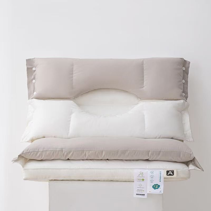 3-in-1 Double-Layer High-Support Adult Pillow Core Pair | Adjustable Ergonomic Cervical Sleeping Pillow for Home Bedding O1CN01zq8BcP1ec88pRyFxL 2215142563891 0 Cib